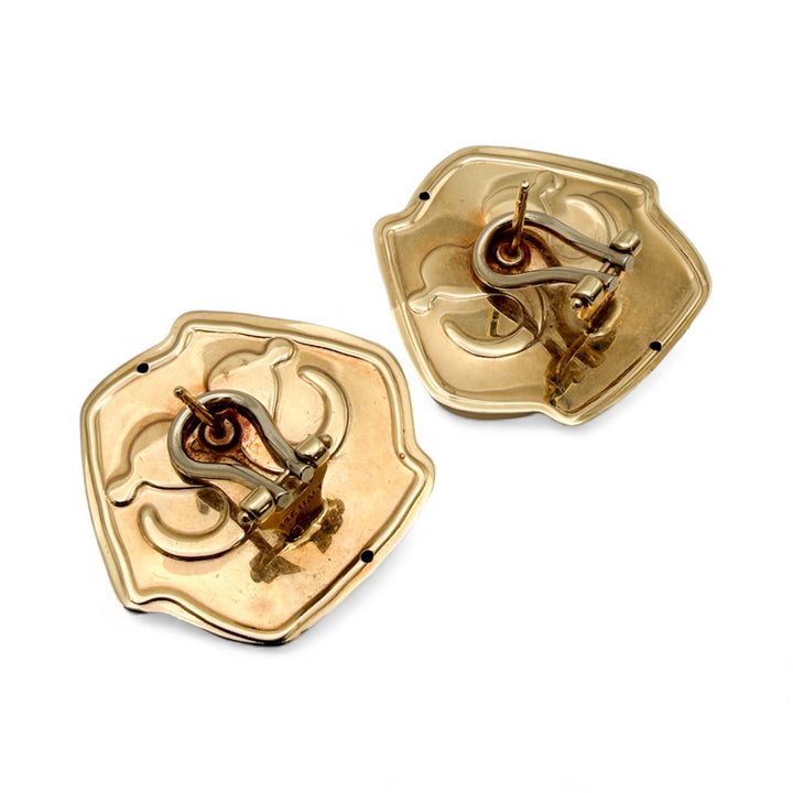 14k Yellow Gold Lever Back Estate Earrings