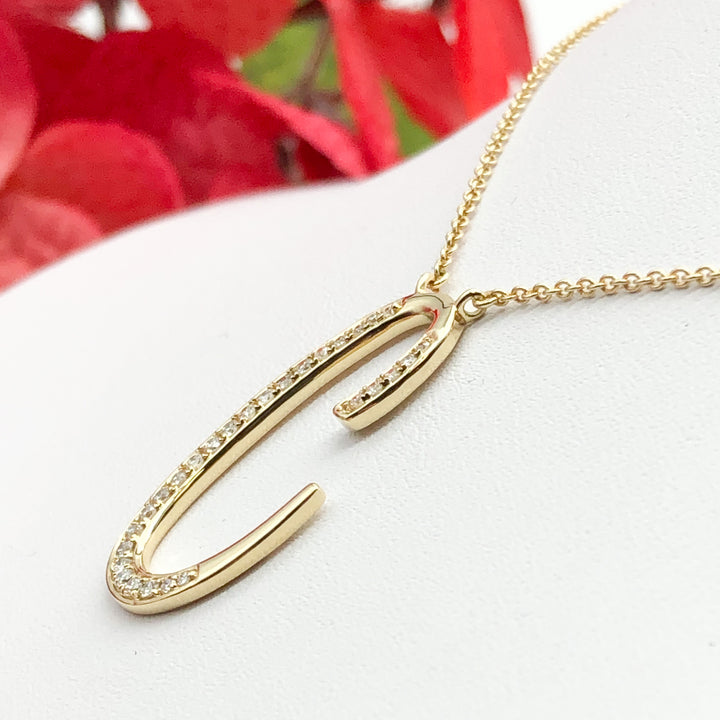 18k Yellow Gold Initial Necklace