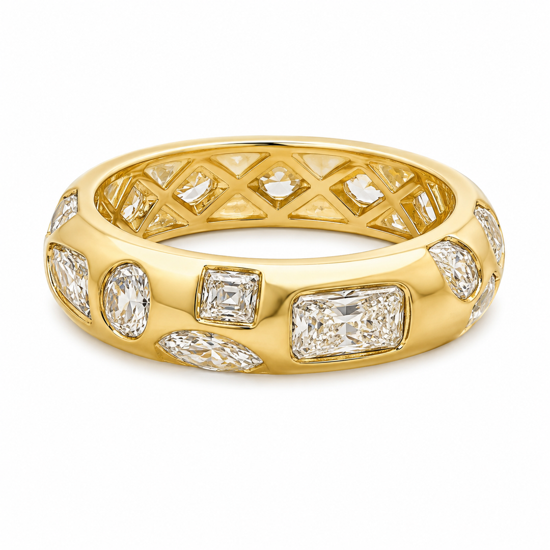 14k Yellow Eternity Lab Grown Diamond Band