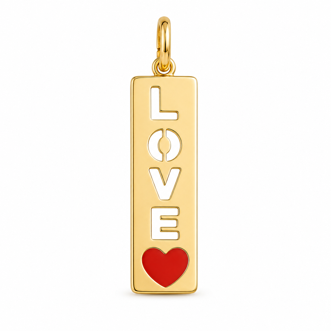 14k Yellow Love Charm