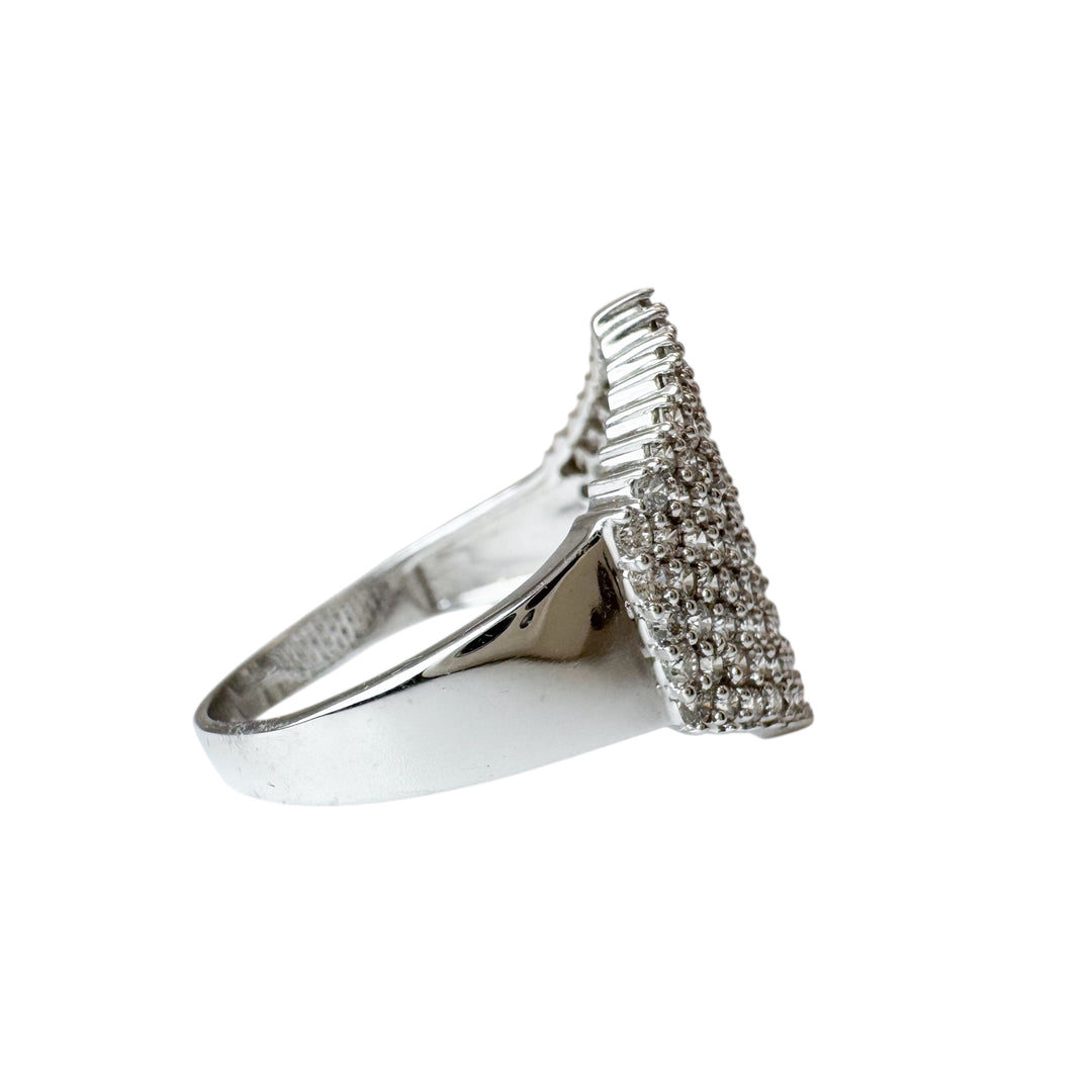 14k White Gold Diamond Estate Ring