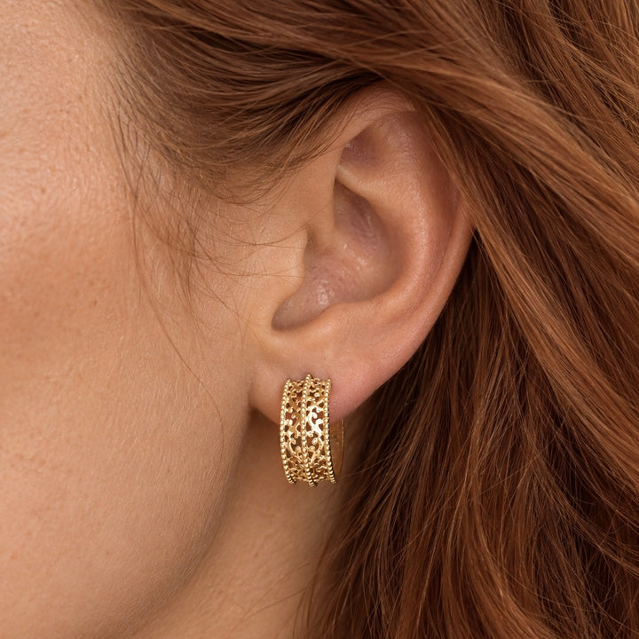 14k Yellow Estate Hoop Earrings