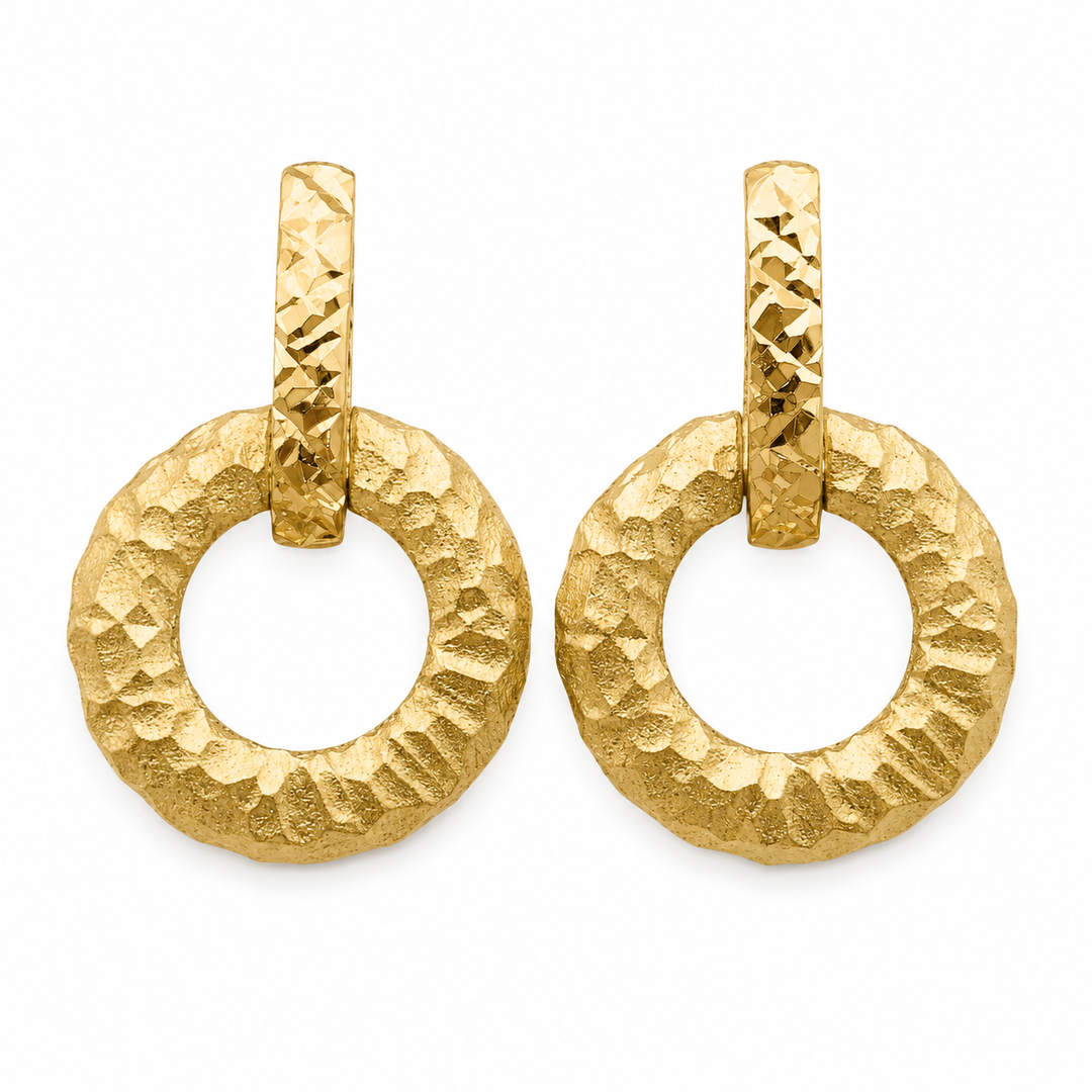 14k Yellow Gold Drop Earrings