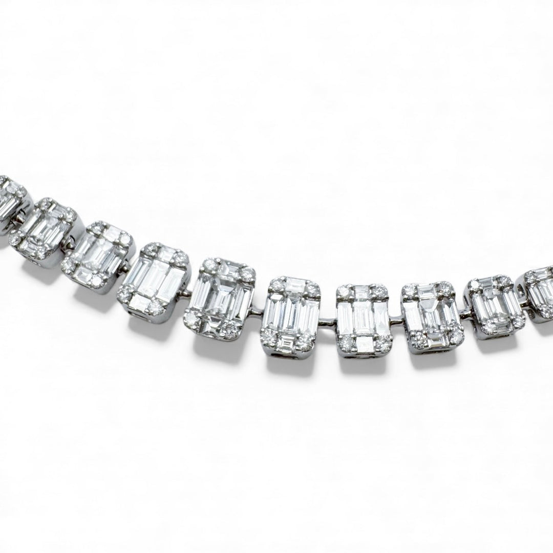 18k White Gold Diamond Tennis Necklace