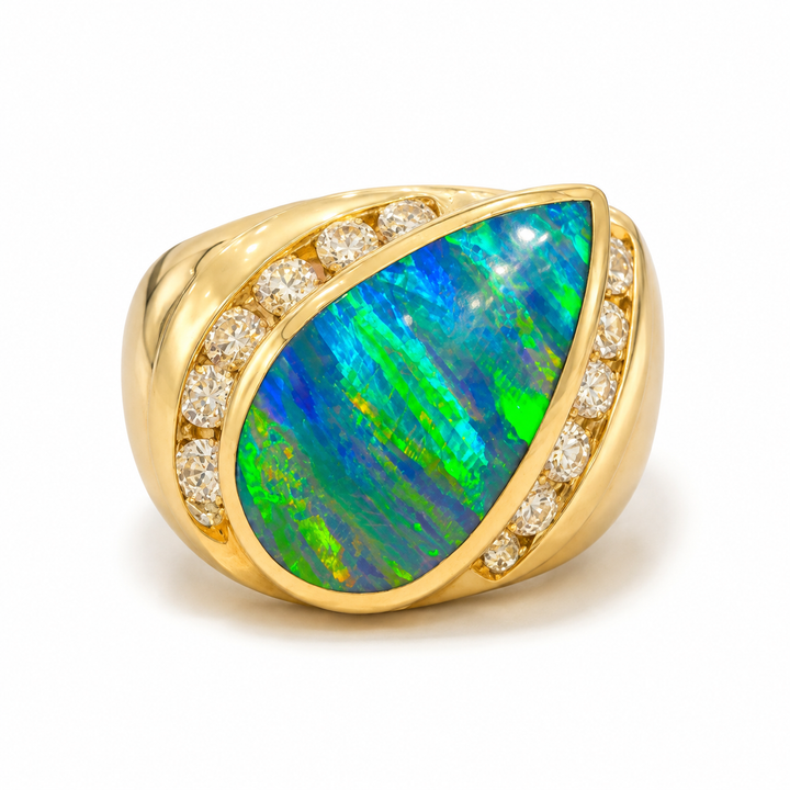 14k Yellow Opal Estate Ring