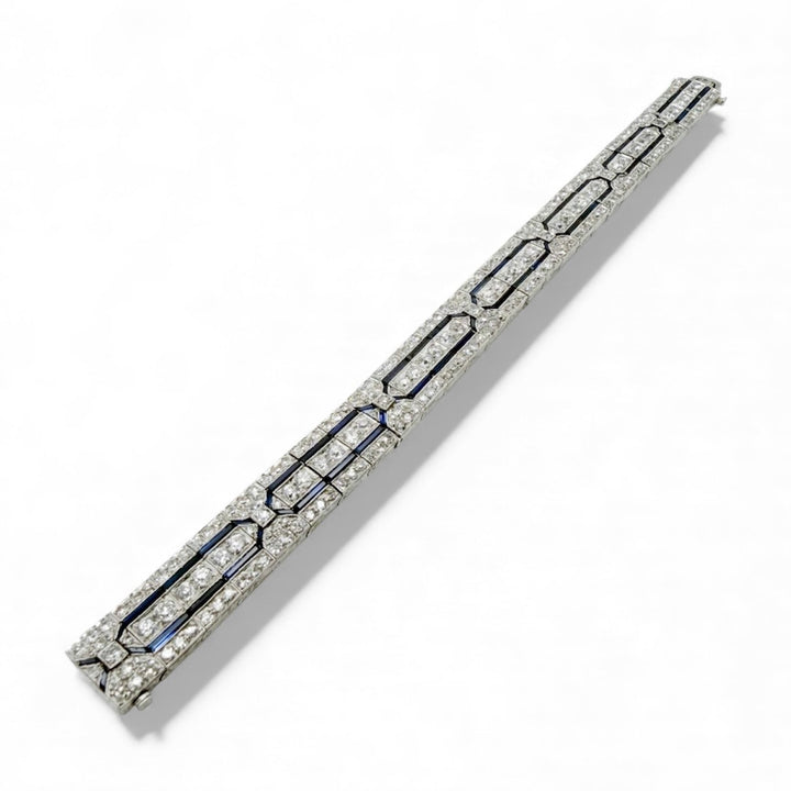 Platinum Antique Diamond Estate Bracelet