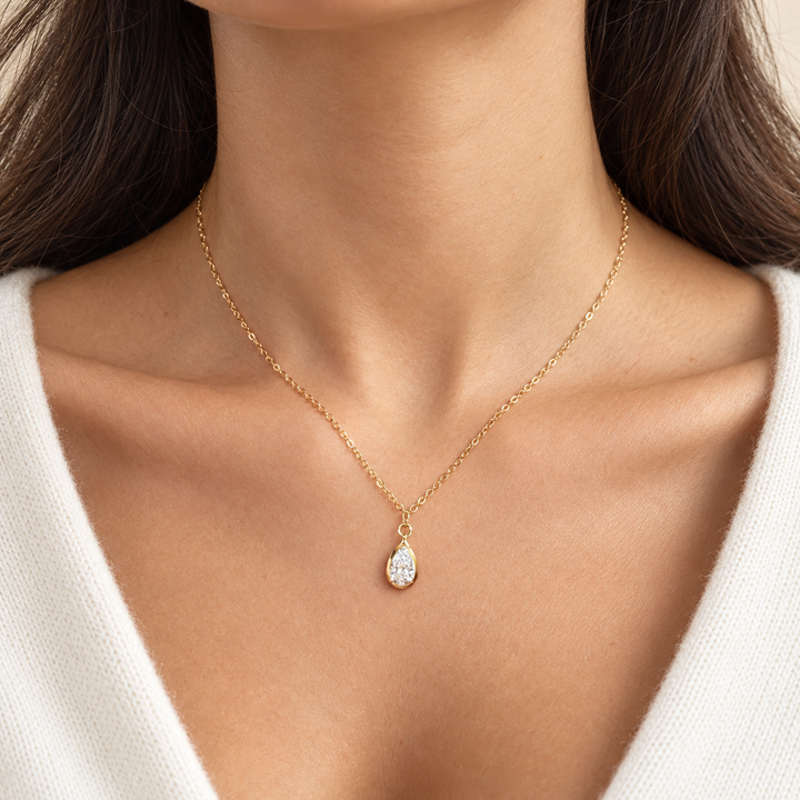 14k Yellow Lab Grown Diamond Pendant