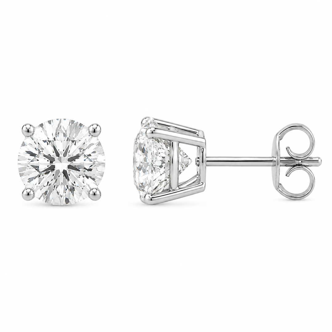 14k White Lab Grown Diamond Earrings 1.82 cttw