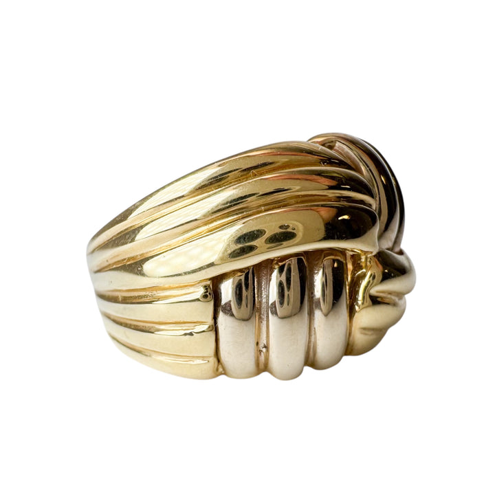 18k Two Tone Geometric Estate Ring