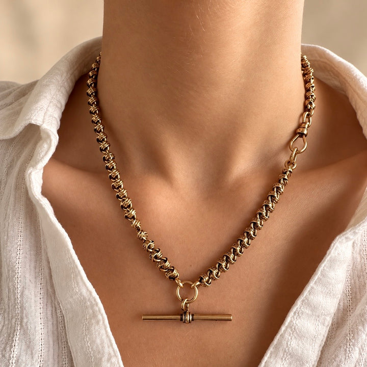 14k Yellow Antique Pocket Watch Chain