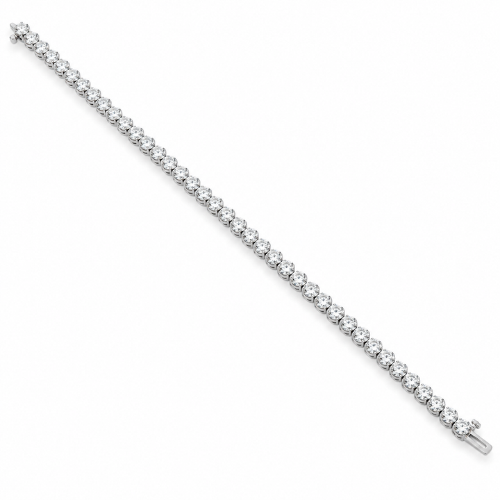 14k White Tennis Diamond Estate Bracelet