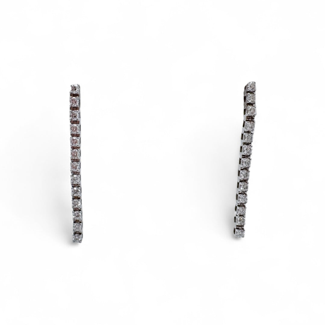 14k White Gold Drop Estate Earrings