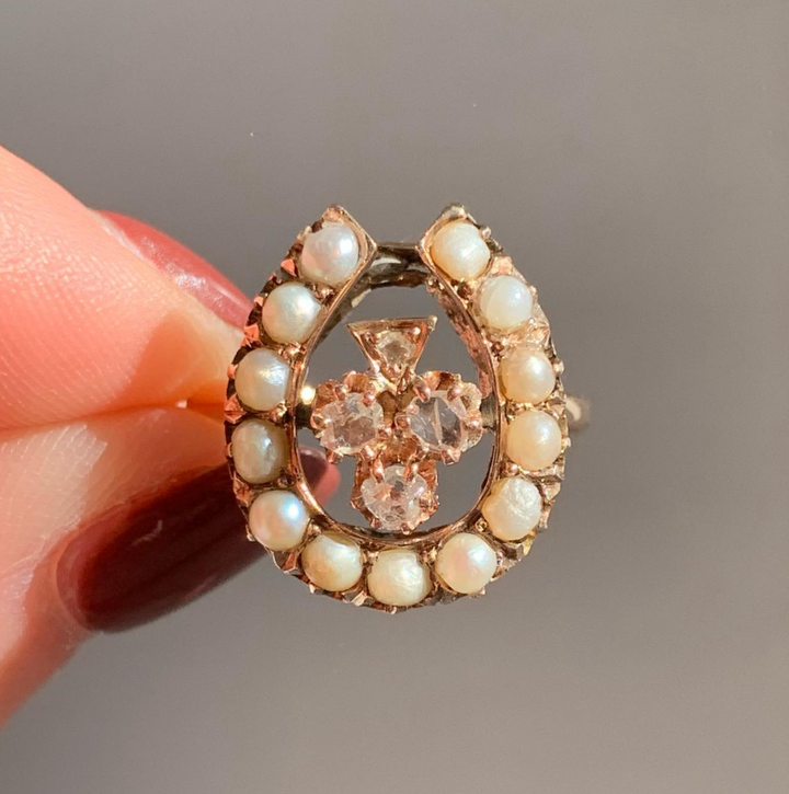 14k Yellow Gold Horseshoe Estate Ring