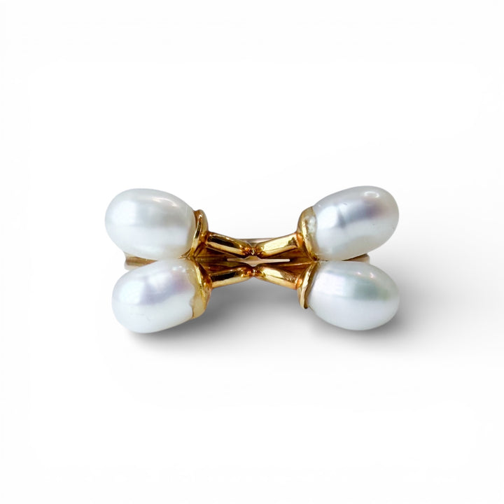 14k Yellow Gold Pearl Estate Ring