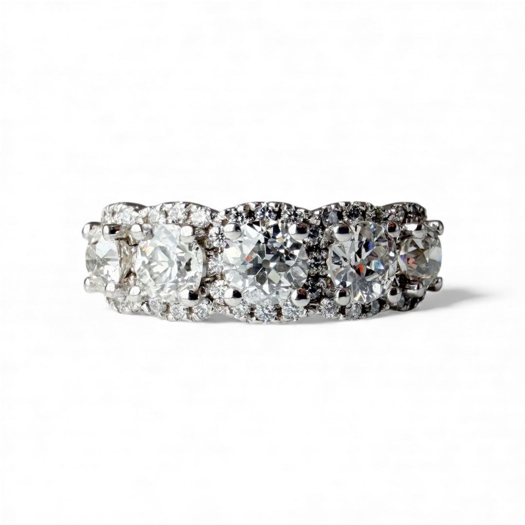 14k White Gold Estate Diamond Ring