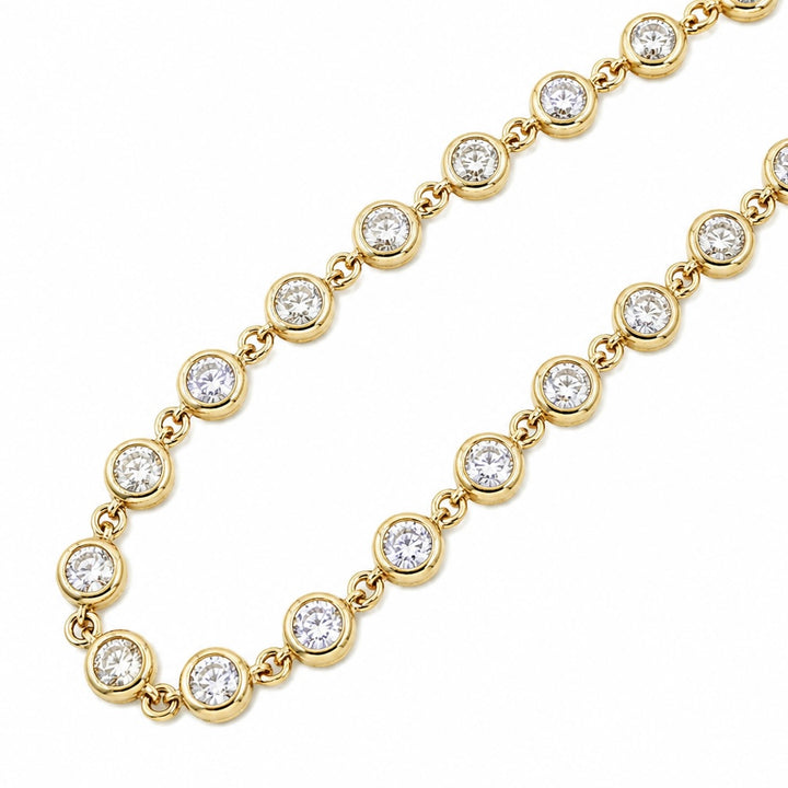 14k Yellow Bezel Lab Grown Diamond Chain