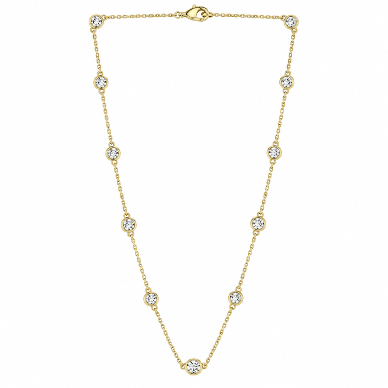 14k Yellow Lab Grown Diamonds By the Yard Necklace