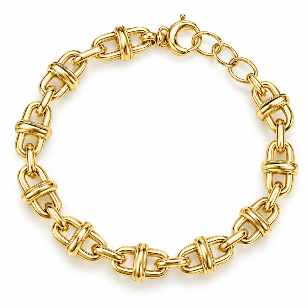 14k Yellow Open Link Bracelet