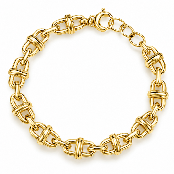 14k Yellow Open Link Bracelet