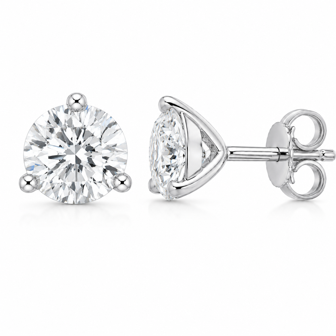 14k White Lab Grown Diamond Earrings 2.02 cttw