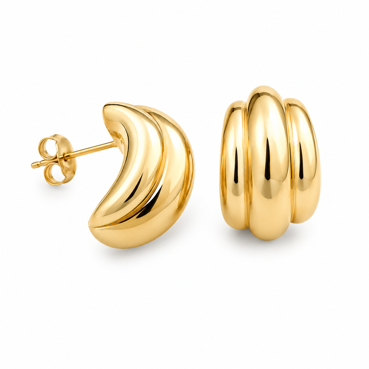 14k Yellow Huggie Estate Earrings