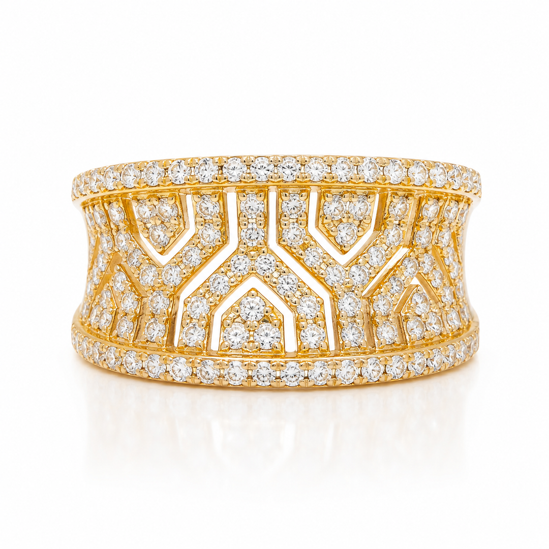14k Yellow Effy Diamond Estate Ring