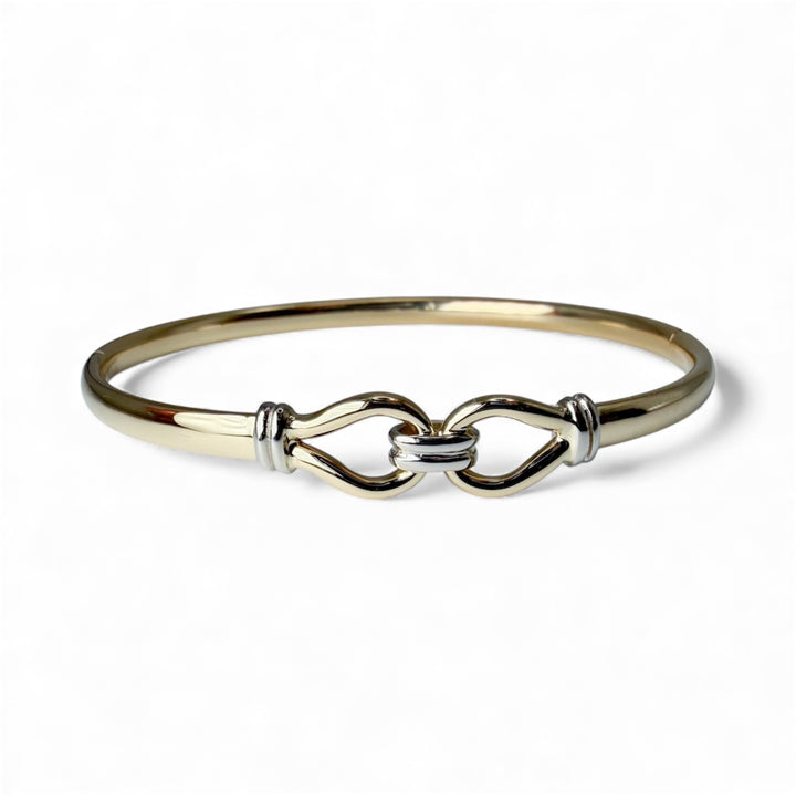 18k Two Tone Bangle Estate Bracelet