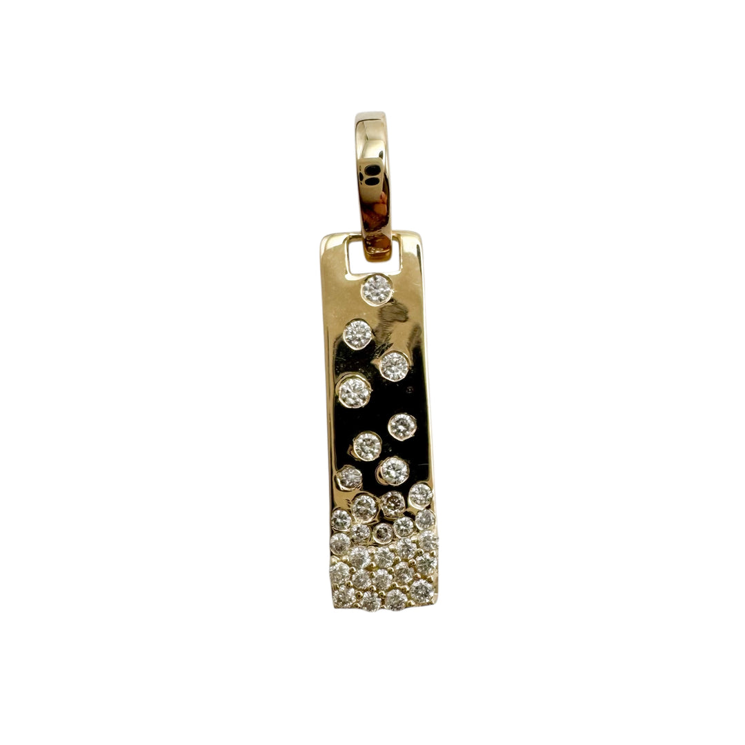 14k Yellow Gold Diamond Pendant
