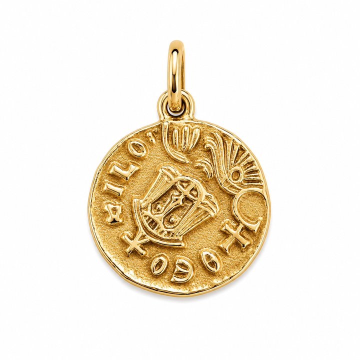 14k Yellow Coin Charm