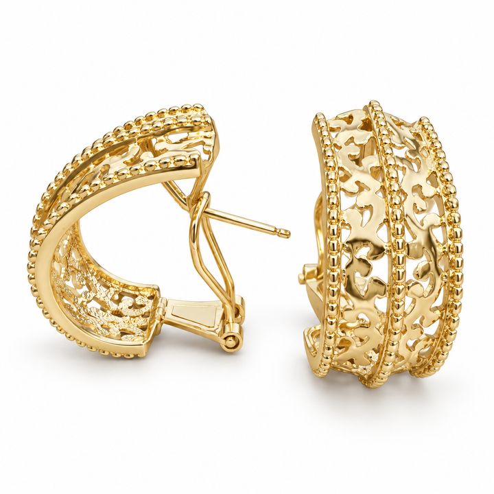 14k Yellow Estate Hoop Earrings