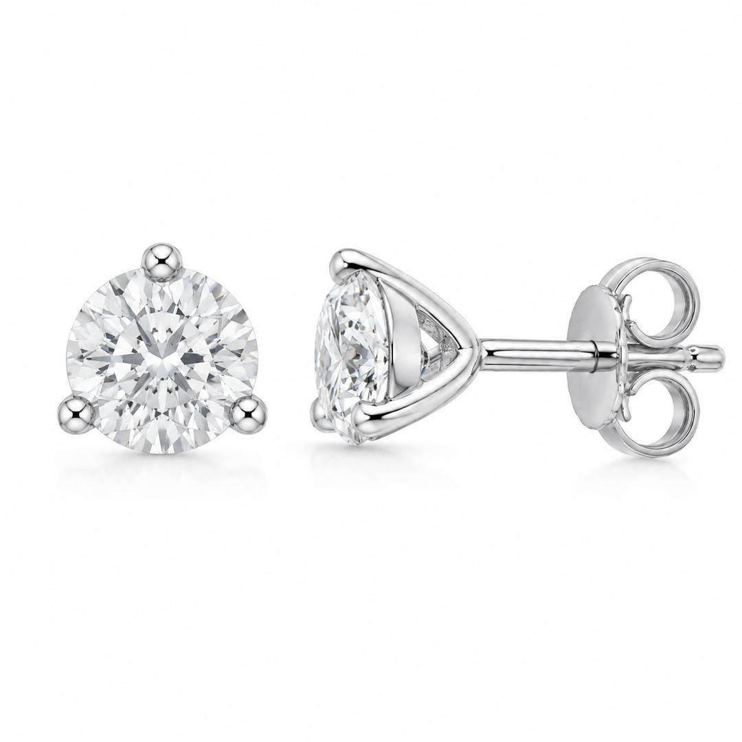 14k White Lab Grown Diamond Earrings 2.06 cttw