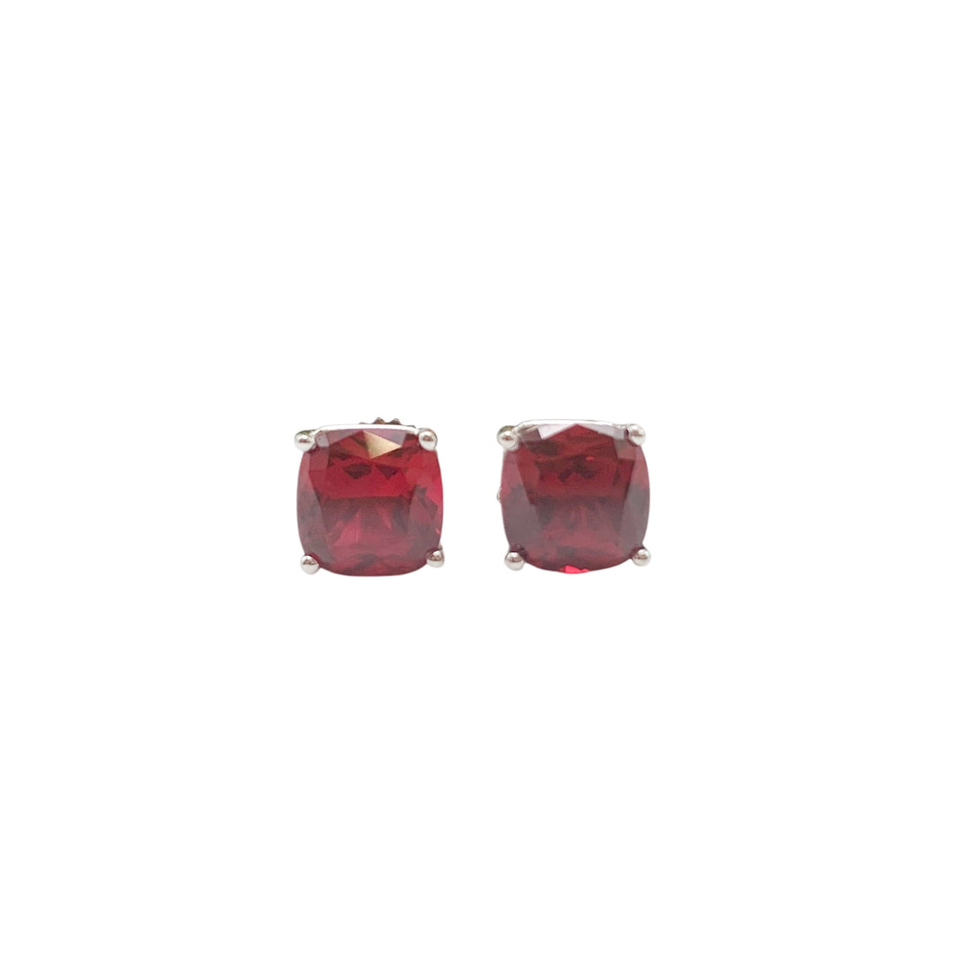 14k Stud Lab Grown Rubies Earrings