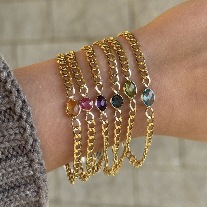 14k Yellow Gold Citrine Bracelet