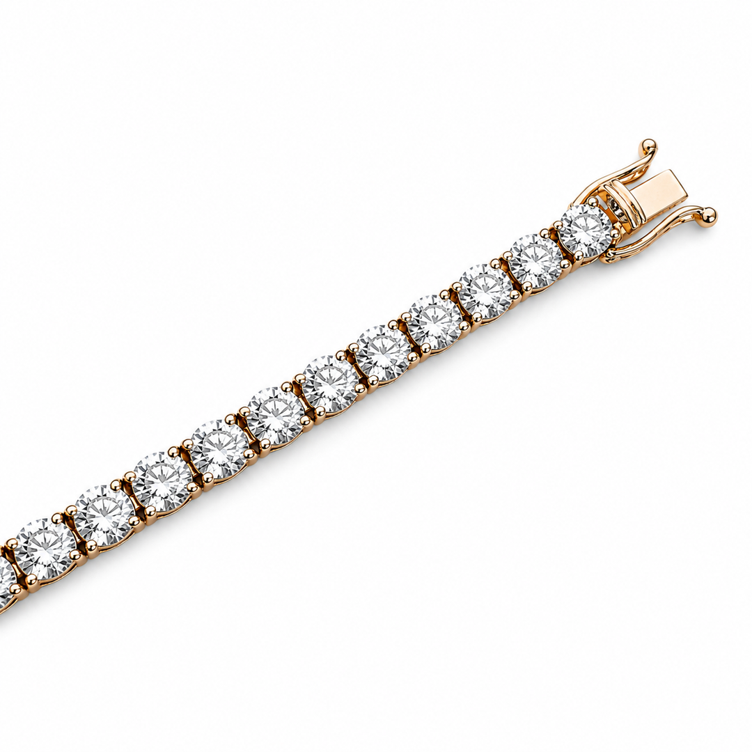 14k Yellow Gold Lab Grown Diamond Bracelet 15.17 cttw