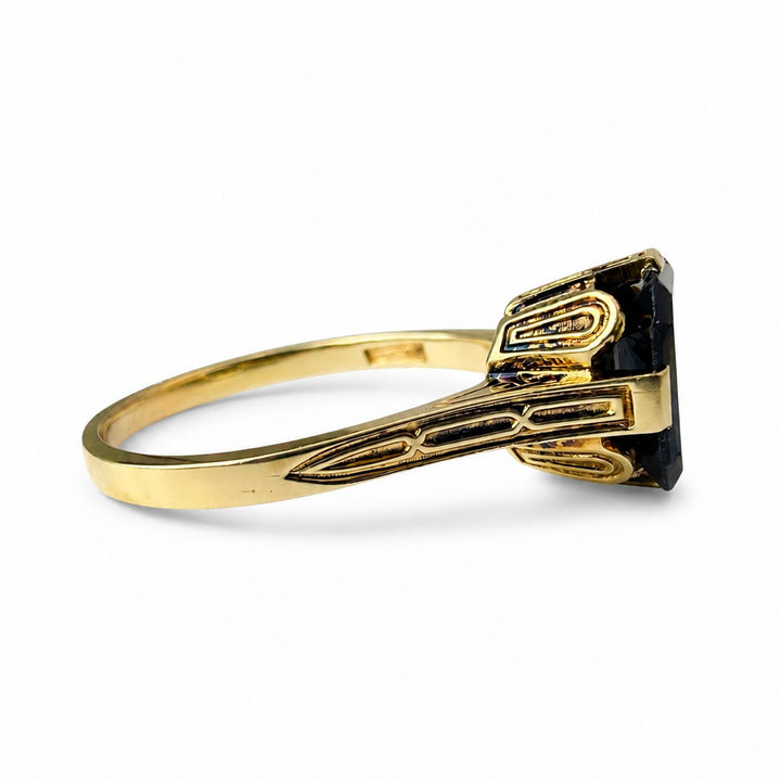 14k Yellow Gold Tourmaline Estate Ring