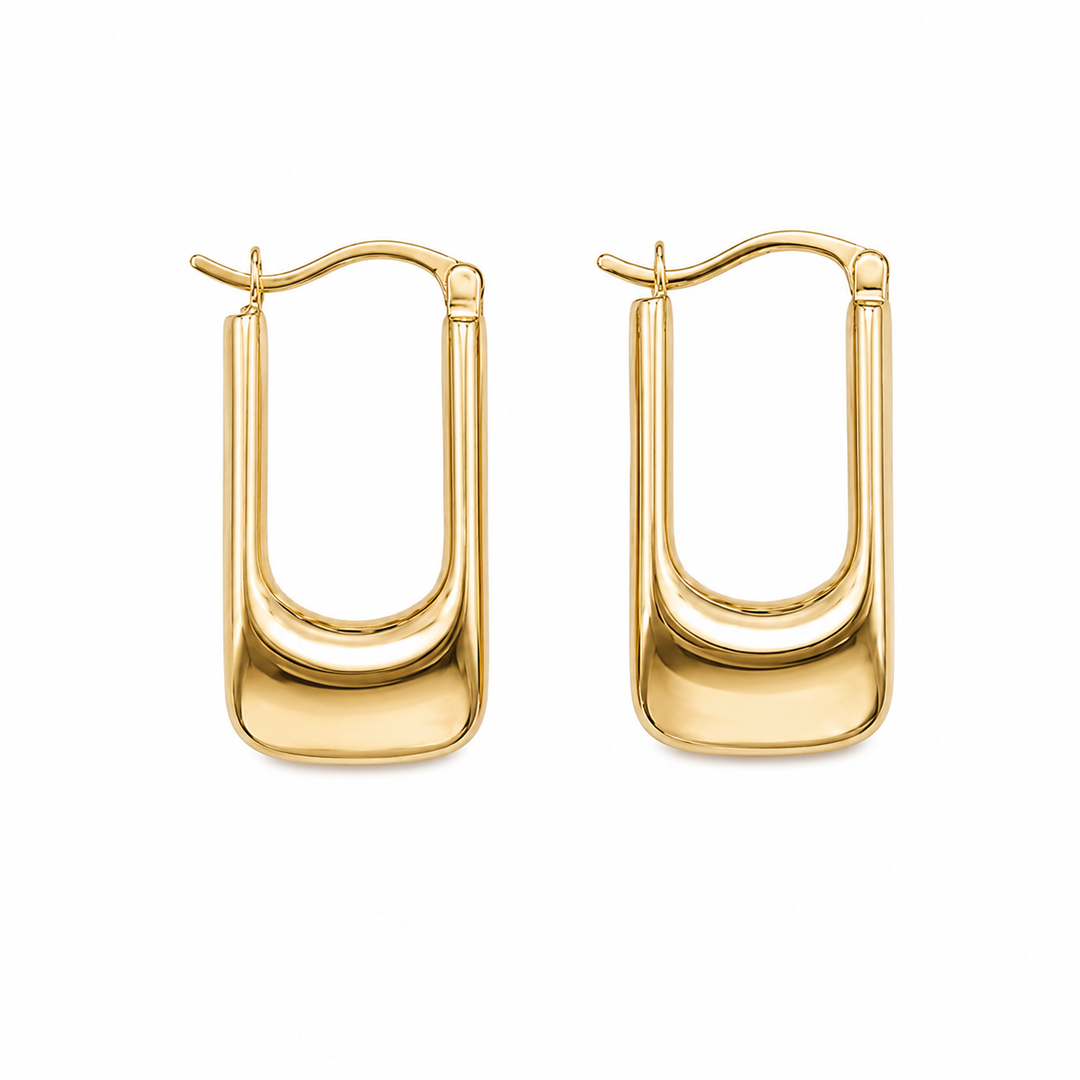 14k Yellow Gold Medium Hoop Earrings