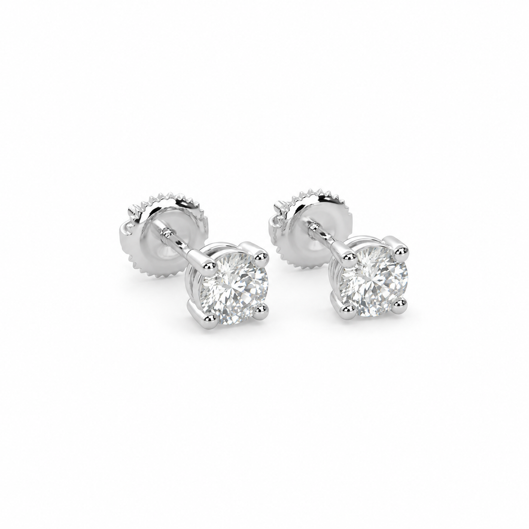 14k White Gold Lab Grown Diamond Earrings 4.14 cttw