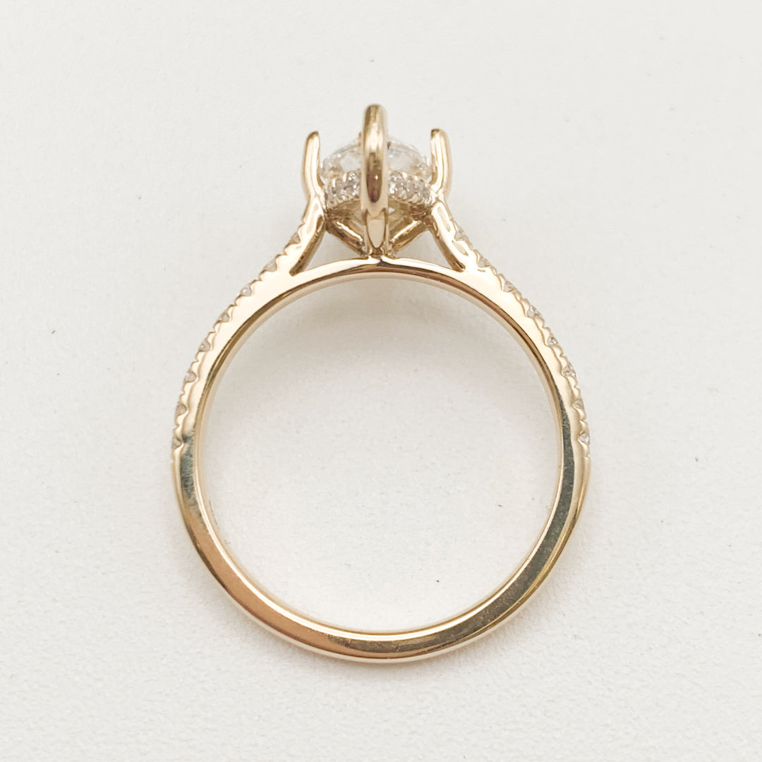 14kt Yellow Pave Engagement Ring Mounting