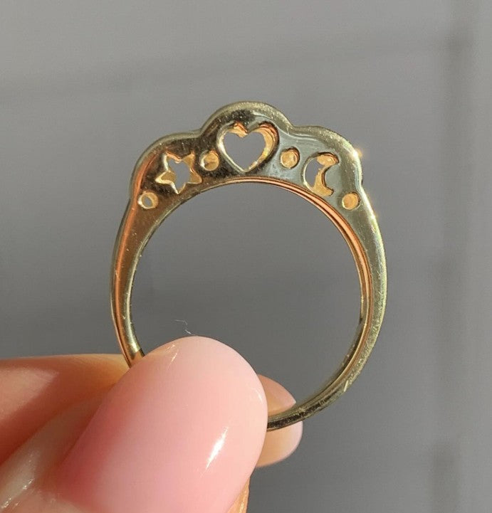 14k Yellow Gold Diamond Estate Ring