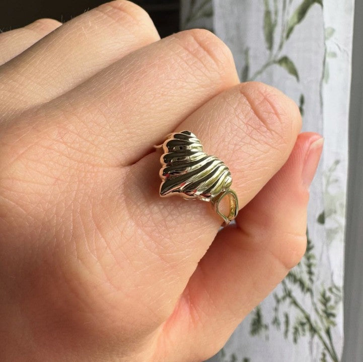 14k Yellow Gold Heart Estate Ring