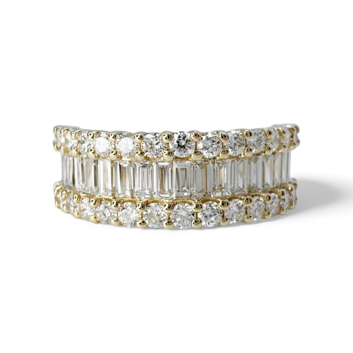 14k Yellow Gold Lab Grown Diamond Wedding Band