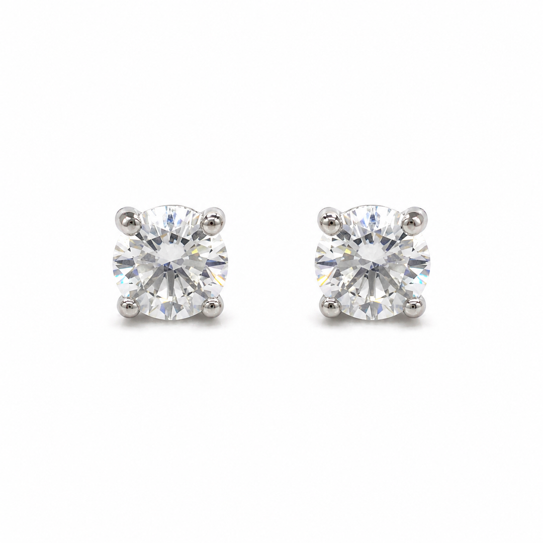 14k White Gold Lab Grown Diamond Earrings 0.25 cttw