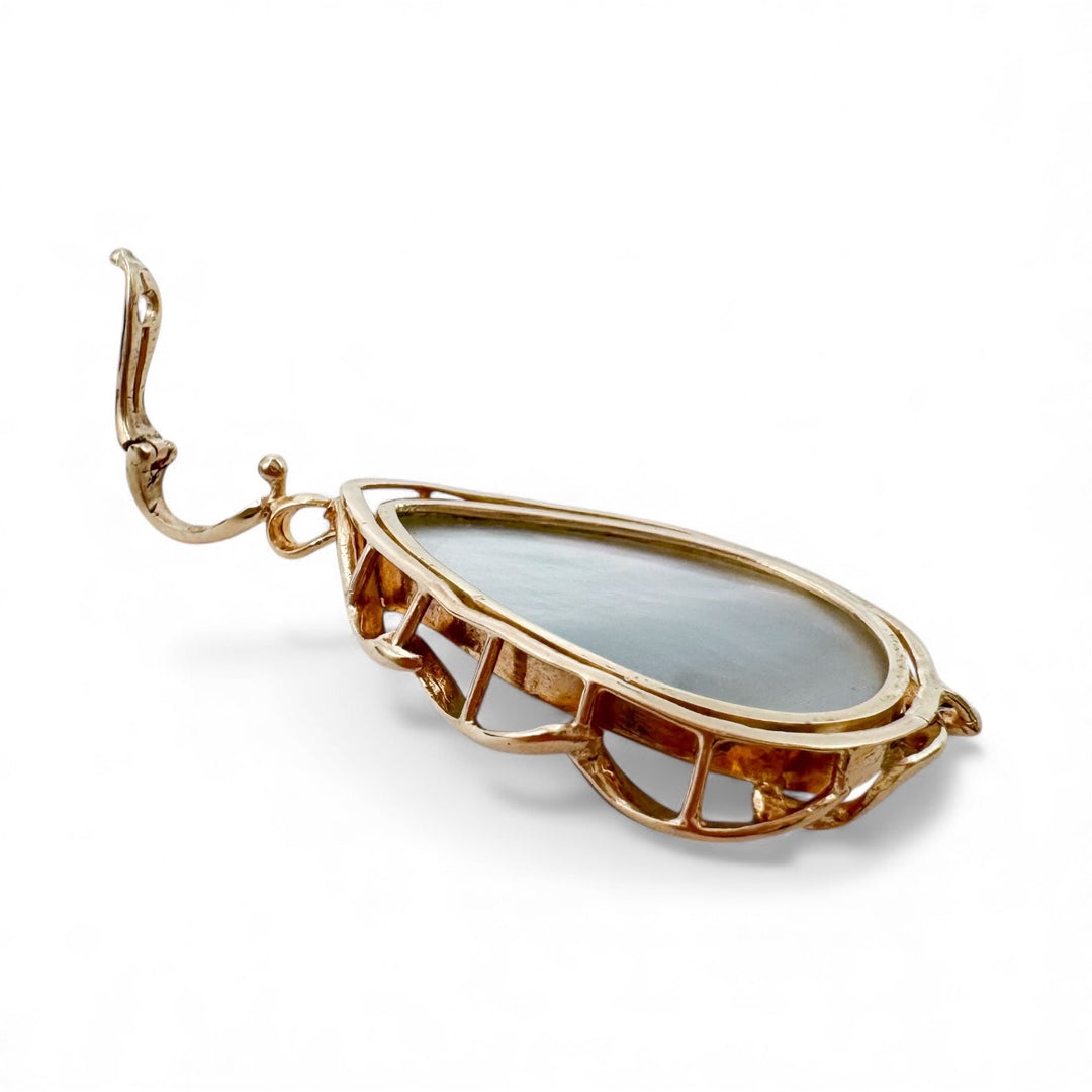 14k Yellow Gold Mabe Pearl Estate Pendant