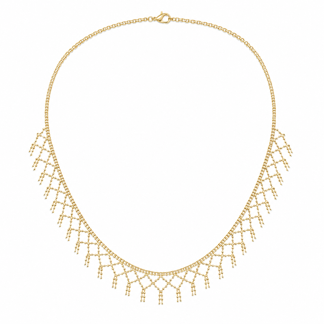 14k Yellow Bead Estate Necklace