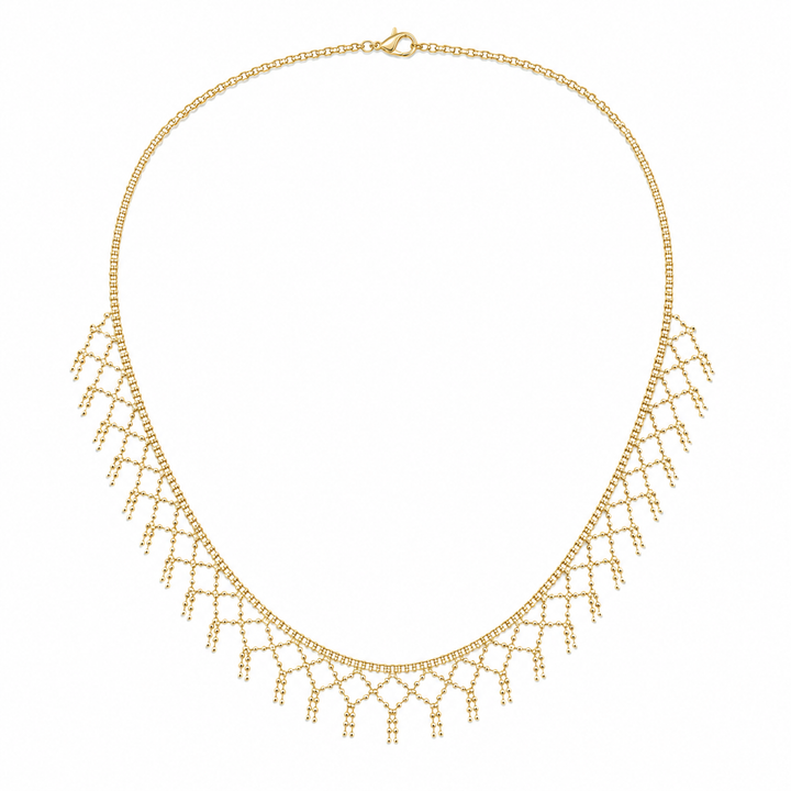 14k Yellow Bead Estate Necklace