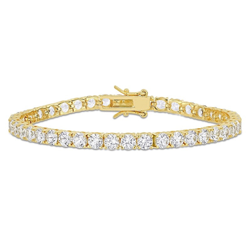 14k Yellow Gold Lab Grown Diamond Bracelet 7.00 cttw