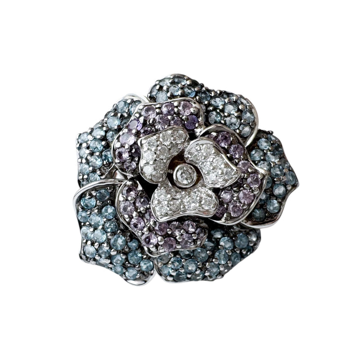 18k White Gold Estate Designer Ring