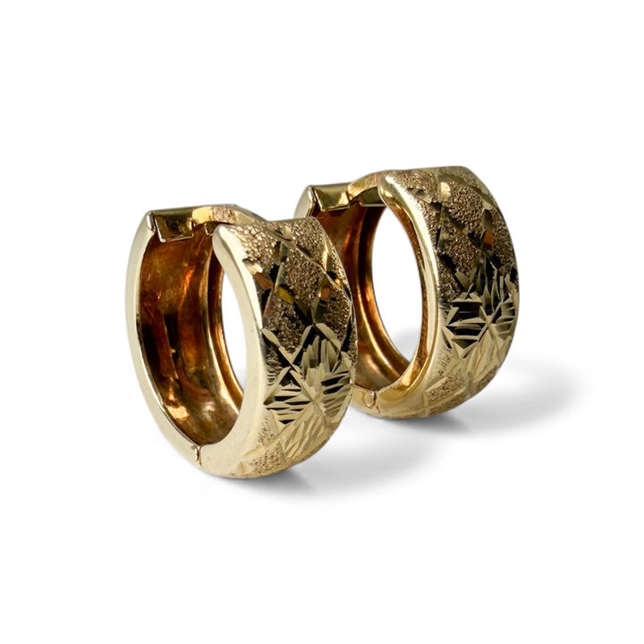 14k Yellow Gold Huggies Estate Earrings