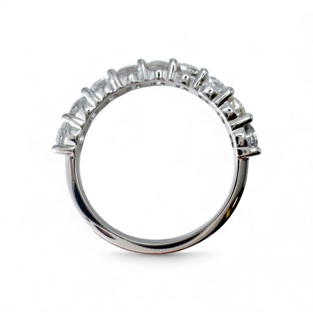 14k White Gold Shared Prong Diamond Estate Ring