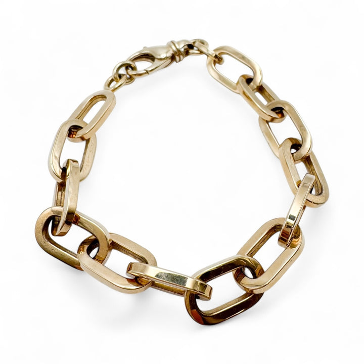 18k Yellow Gold Oval Link Estate Bracelet